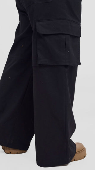 Shiv & Shikie X Safari Cargo Pants - Black - Shopzetu