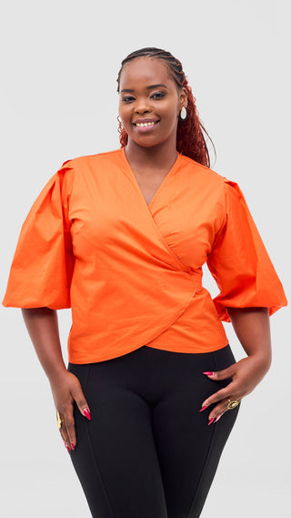 Safari Naledi Wrap Top - Orange