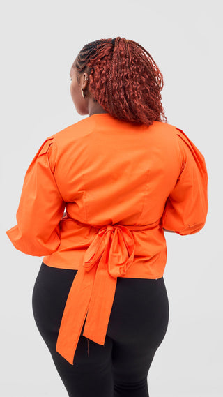 Safari Naledi Wrap Top - Orange