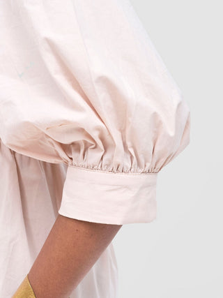 Safari Tawi Shirt Collar Bishop Sleeve Tiered Dress - Khaki - Shopzetu