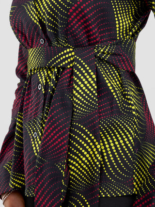 Safari Savannah Kitenge Chinese Collar Shirt - Shama Print