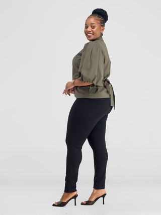 Safari Mali 3/4 Bishop Sleeve  Tie Top MG -
