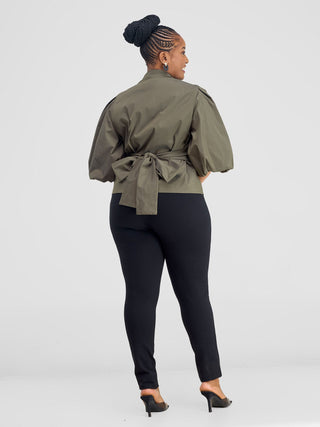 Safari Mali 3/4 Bishop Sleeve  Tie Top MG -
