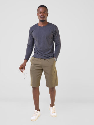 Safari Bush Men's Long Sleeve T-shirt - Grey