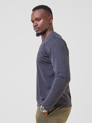 Safari by Vivo Bush Men's Long Sleeve T-shirt - Grey