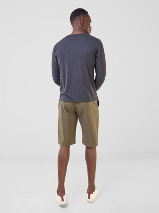 Safari by Vivo Bush Men's Long Sleeve T-shirt - Grey