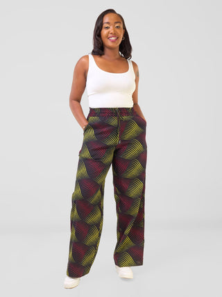 Safari Njano Wide Leg Pants - Shama Print