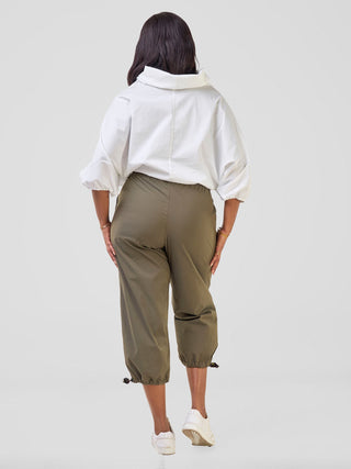 Safari Njano Cowl Top - White