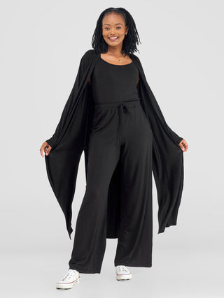 Safari by Vivo Long Sleeve Waterfall - Black