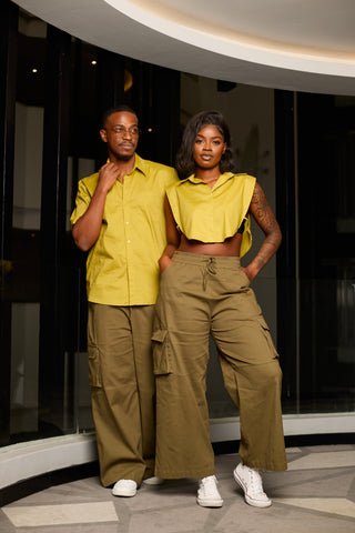 Shiv & Shikie X Safari Faux Collar Shirt - Lime