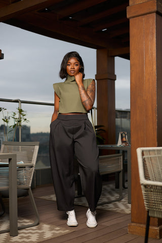 Shiv & Shikie X Safari Turtleneck Vest - Olive