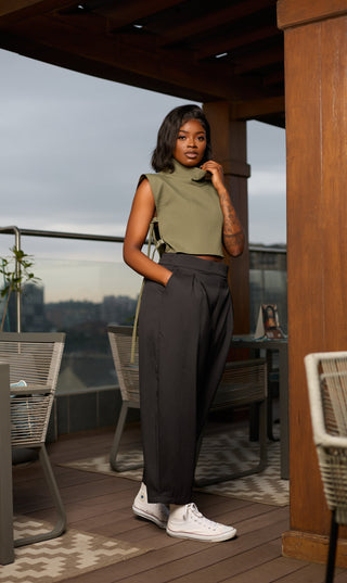 Shiv & Shikie X Safari Turtleneck Vest - Olive