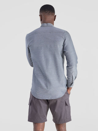 Safari Men' Chinese Collar Long Sleeve Shirt -