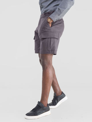 Safari Men's Cargo Shorts - Dark Grey