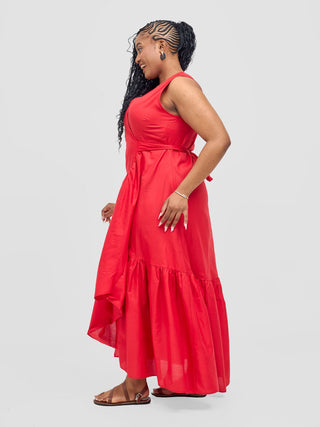 Safari by Vivo Kikoy Wrap Dress - Red