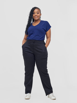 Safari Mansi Straight Leg Pants - Black