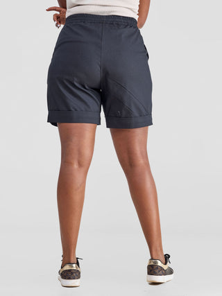 Safari Bush Drawstring Shorts - Black