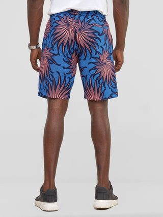Safari Men' Kitenge Drawstring Shorts - Tana