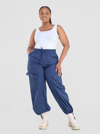 Safari Kamari Wide Leg Pants - Navy Blue