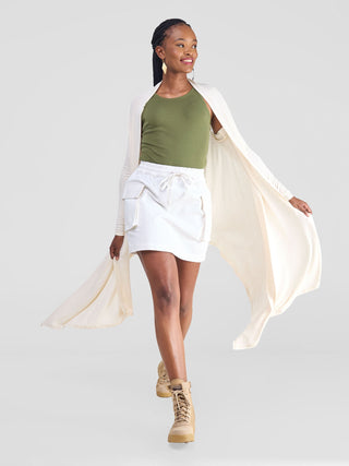 Safari Bush Yoga Wrap - Off White
