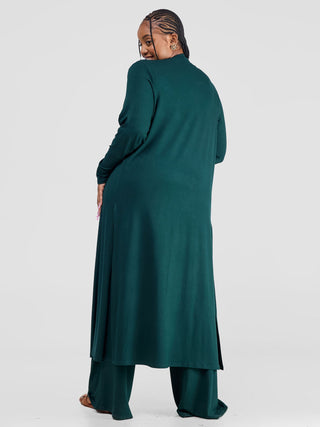 Safari Long Sleeve Waterfall - Dark Green