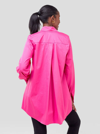Safari Kaya Long Sleeve Collar Shirt - Pink
