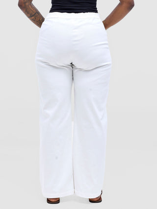 Safari Tiwa Wide Leg Pants - White