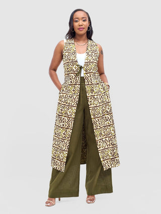 Safari Tiwa Wide Leg Pants - Hunters - Shopzetu