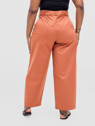 Safari Tiwa Barell Pants - Rust - Shopzetu