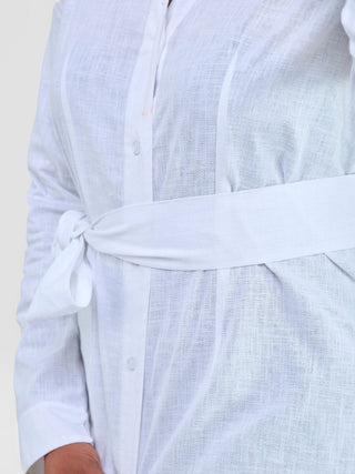 Safari Savannah Chinese Collar Shirt - White