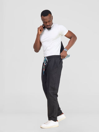 Safari by Vivo Savannah Men's Straight Leg Pants - Black