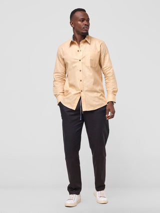 Safari Savannah Men's Long Sleeve Shirt - Beige