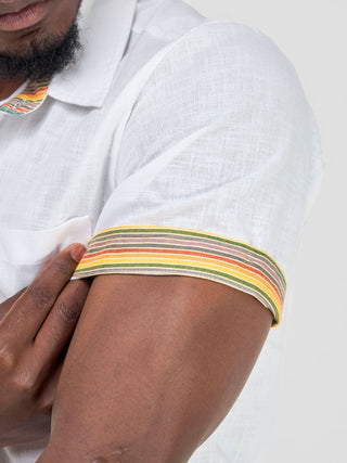 Safari by Vivo Savannah Men's Short Sleeve Shirt - White