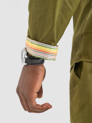 Safari by Vivo Savannah Men's Half Placket  Shirt - Hunters