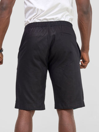 Safari by Vivo Savannah Men's Drawstring Shorts (Tall) - Black