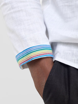 Safari by Vivo Savannah Men's Half Placket  Shirt - White