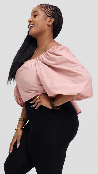 Safari by Vivo Two Way Wrap Top in Cotton - Dusty Pink