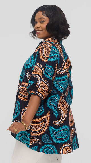 Safari by Vivo Tafari High Low Top in Kitenge - Kobe Print