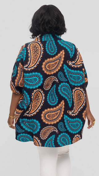 Safari by Vivo Tafari High Low Top in Kitenge - Kobe Print