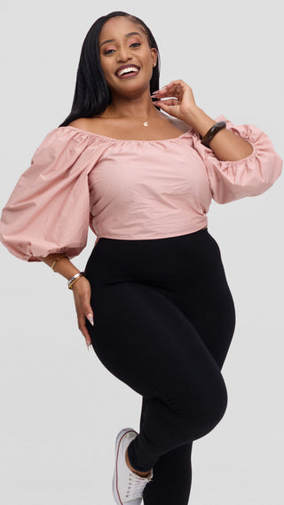 Safari by Vivo Two Way Wrap Top in Cotton - Dusty Pink