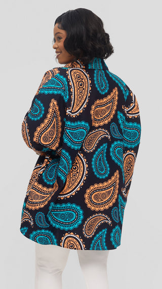 Safari by Vivo Tafari High Low Top in Kitenge - Kobe Print