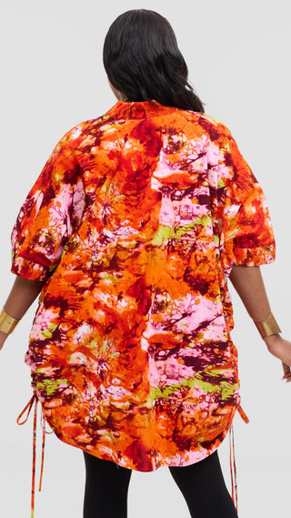 Safari by Vivo Zehra Short Kimono in Kitenge - Lami Print