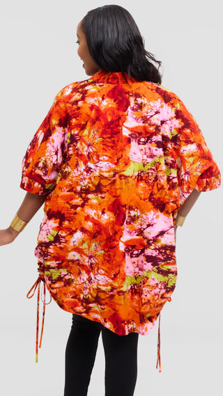 Safari by Vivo Zehra Short Kimono in Kitenge - Lami Print