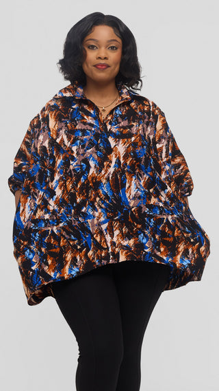 Safari by Vivo Tafari High Low Top in Kitenge - Thera Print