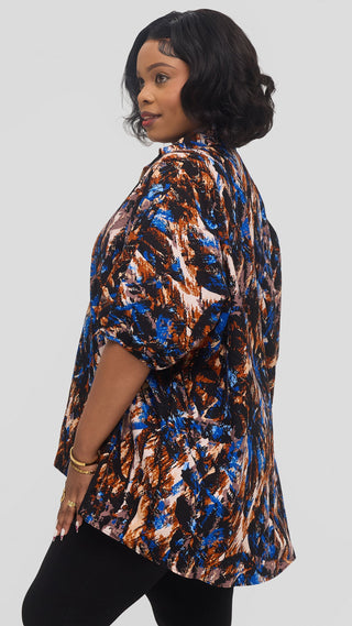 Safari by Vivo Tafari High Low Top in Kitenge - Thera Print
