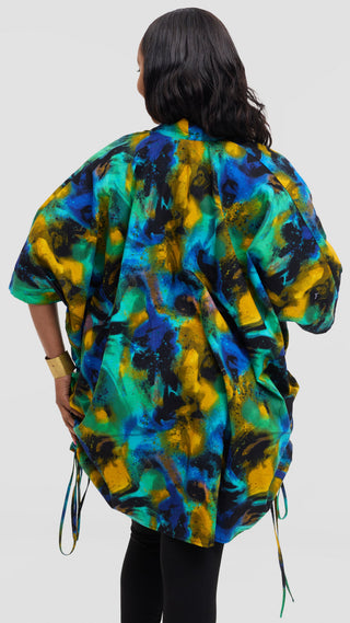 Safari by Vivo Zehra Short Kimono in Kitenge - Teti Print