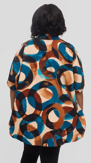 Safari by Vivo Tafari High Low Top in Kitenge - Tunda Print