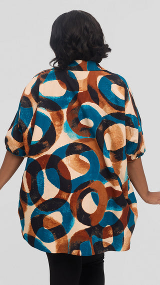 Safari by Vivo Tafari High Low Top in Kitenge - Tunda Print