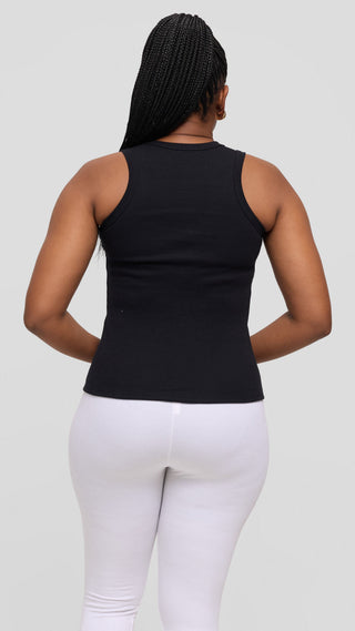 Safari by Vivo Adinkra Top in Rib - Black