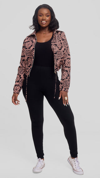 Safari by Vivo Zipped Jacket in Kitenge - Uhuru Print